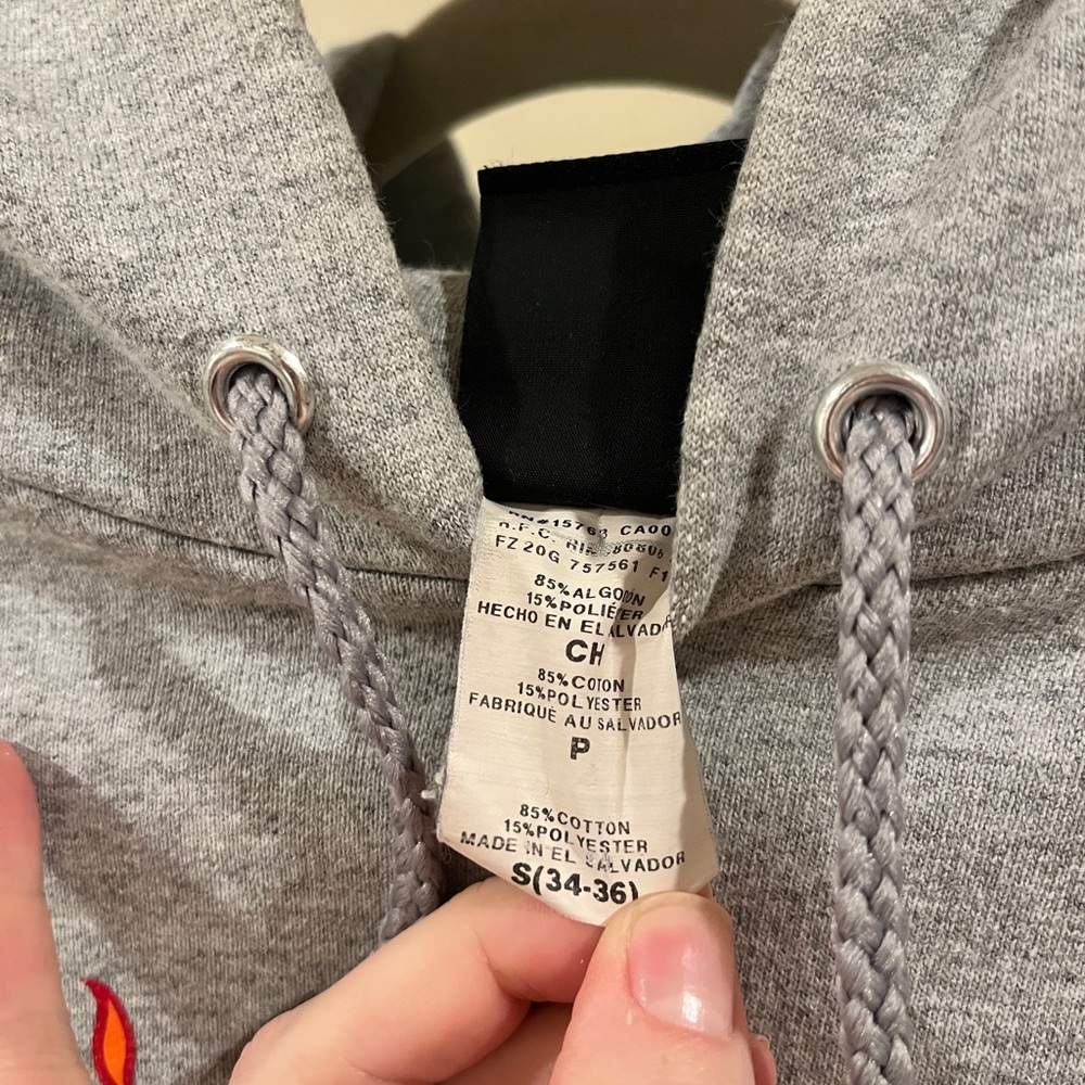 Thrasher Gray Hoodie with Flame Logo - Picture 3 of 4